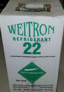 30 lb. New R-22 Virgin Refrigerant FACTORY SEALED FAST SAME DAY SHIPPING BY 1PM