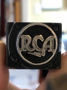 Vintage Metal Metal Printing Print Block Stamps,RCA”