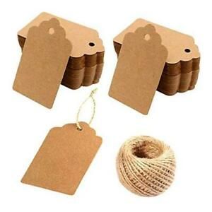 Kraft Paper Tags - 200PCS Kraft Paper Blank Gift Tags with 30 Meters Twine for