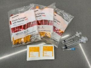 McKesson Syringe injector Pack of 30 1/2cc 29g x 1/2 inch w/ alcohol preps etc