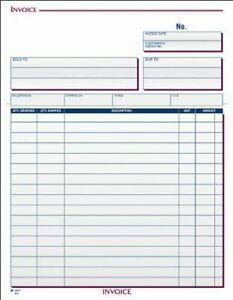 Adams Invoice Unit Set 85 x 1144 Inch 3-Part Carbonless 100-Pack White and Canar