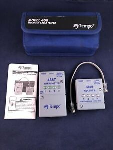 TEMPO Modular Cable Tester MODEL 468 KIT - W/ Transmitter &amp; Receiver READ DESC.