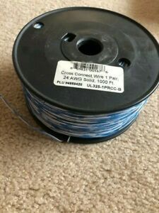 Cross Connect Telephone Wire Cable - 24 AWG Blue/White - 1000 FT  PLU4859420