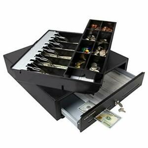 Cash Register Drawer for Point of Sale POS System with Fully Removable 2 Tier...