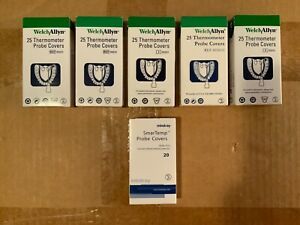 WELCH ALLYN THERMOMETER PROBE COVERS *** 5 PACKS OF 25 PLUS A EXTRA BOX OF 20