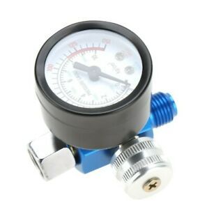 Air Pressure Regulator Paint SprayGun Pressure Gauge W/ Control Valve Practical