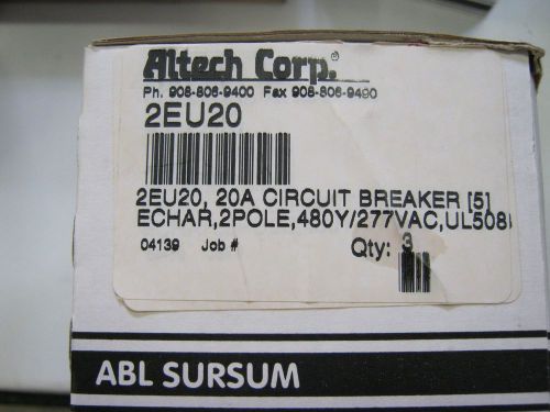 Altec Corp, Manual Motor Controller P/N 2EU20, 20 amp, 2 pole, UL508,
