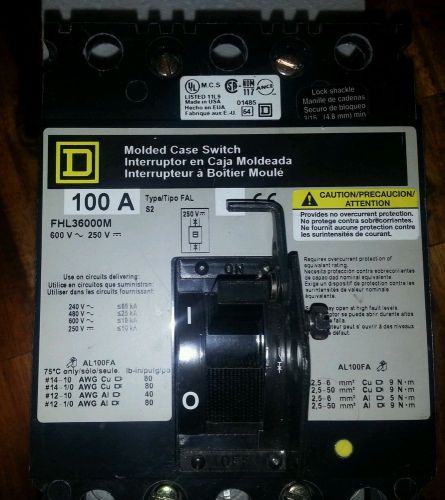 100 amp molded case switch for sale