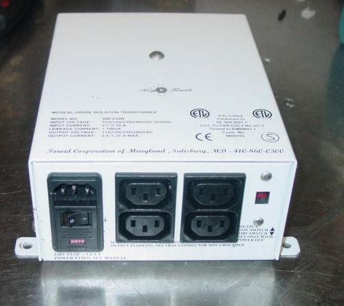 Toroid isb-030w medical grade isolation transformer for sale