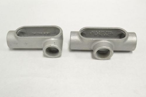 2x crouse hinds mix t-47 ll47 condulet conduit outlet body 1-1/4in npt b234874 for sale