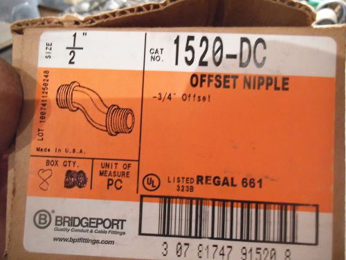 Bridgeport 1/2&#034; offset nipple (3/4&#034; offset) *lot of 8* -1520-dc - new for sale