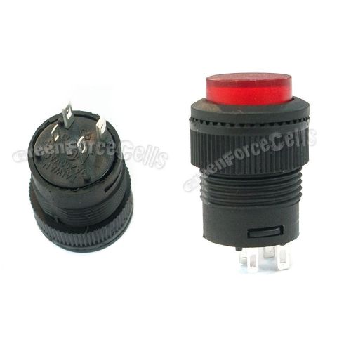 5 x 3a 250v ac spst on/off self-locking 16mm push button switch red light 503ad for sale