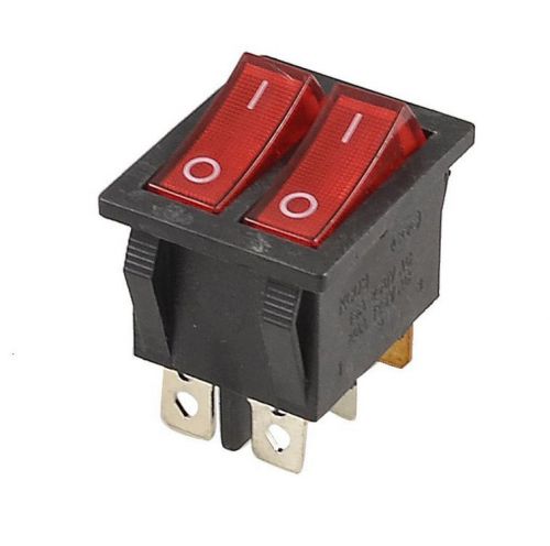 Red light illuminated 6 pin dual spst on/off boat rocker switch for sale
