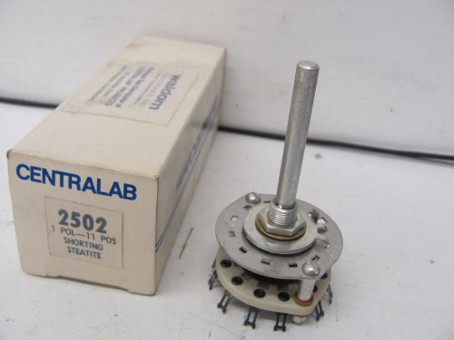 CENTRALAB ROTARY SWITCH CR2502 2502 1 POLE 11 POS NEW(OTHER)