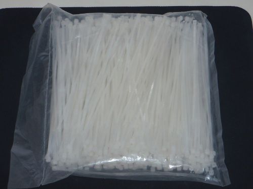 500pc zip tie cable wraps 3/16&#034; wide x 8&#034; long 5x200 white for sale