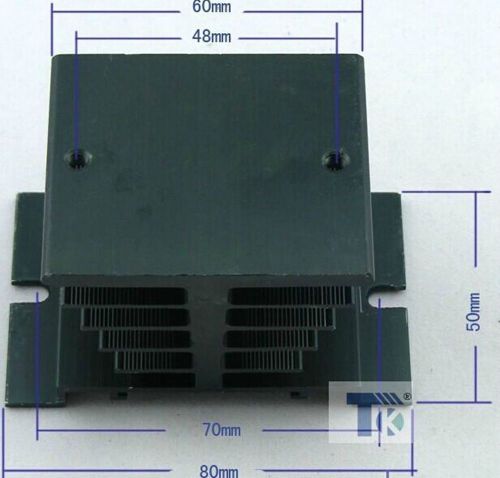 Black Small Type Aluminum Heat Sink For SSR Solid State Relay Heat Dissipation