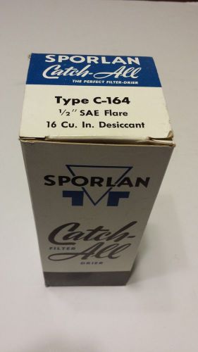 Sporlan C-164 Catch All Filter Drier 1/2&#034; SAE Flare R12 R22 R134A R401 R402