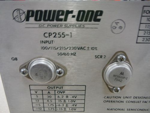 Power-one power supply cp255-1 50/60hz for sale