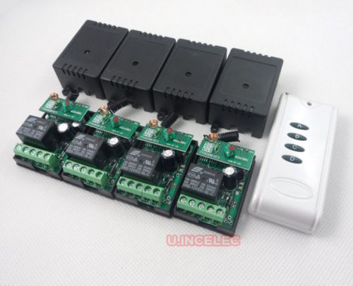 4x 1 channel relay module + 1 remote controller wireless module 1000meters