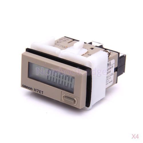 4x Screw Terminal Resettable Digital Dispaly Time Counter H7ET-N1 0-999 hours