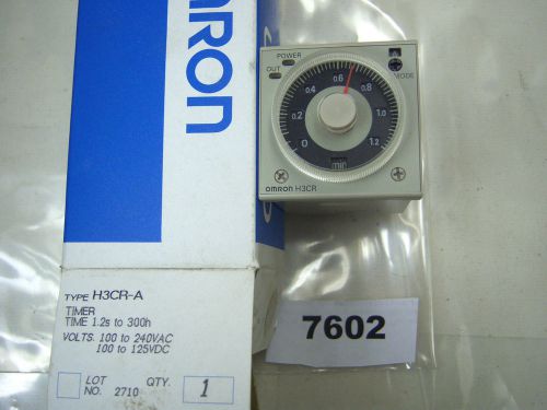 (7602) Omron Timer 1.2 Sec to 300 Hrs. H3CR-A 100-240VAC 100-12VDC