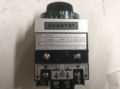 Agastat 7022AD Timer -   5 - 50 Second Timing Relay - M62