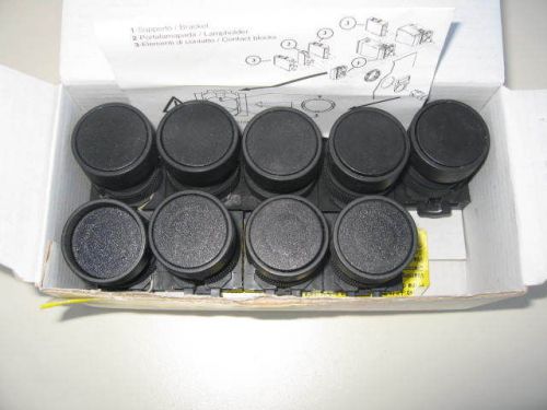 Ersce (Bremas) IPR1 Black 30MM Panel Mounted Pushbutton Switch - New Lot of 9