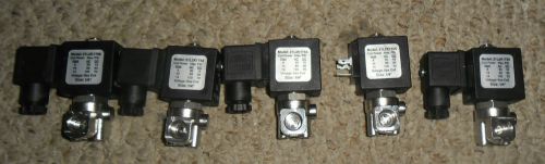 Lot of 5 granzow 12vdc stainless solenoid valve 21l2k1t55 1/4&#034; npt ports for sale