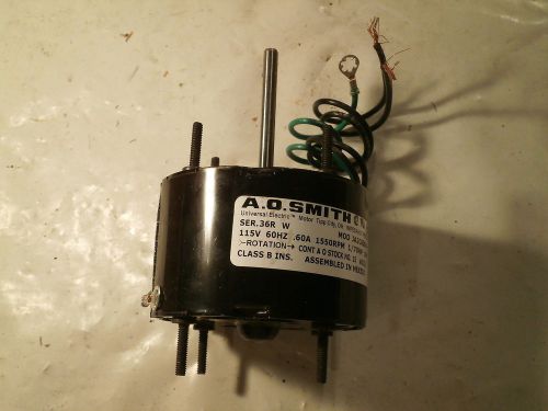 A.O. Smith Motor: Mod JA2C606N, 115V, 60 Hz, .60A, 1550 RPM, 1/70 HP 1 Phase