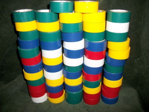 LOT OF 62 ROLLS 12 FT 3/4 IN ELECTRICAL TAPE VARIOUS COLORS NEW OUT OF PACKAGING