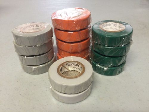 Lot of 15 - 3M 35 1/2x20 Electrical Color Coding Tape