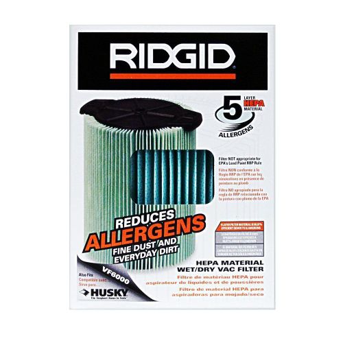 Ridgid vf6000 fine dust wet/dry vac hepa rated filter for sale