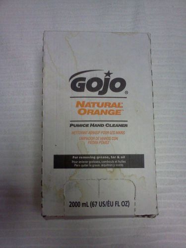 New GOJO Natural Orange Pumice Hand Cleaner Refill (2000 mL) For Grease &amp; Oil