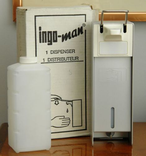 Commercial ingo-man soap sanitizer wall mount dispenser 1000 ml. refill &amp; lock for sale