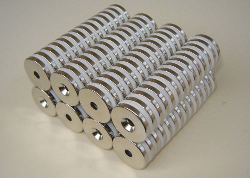 100pcs of n42 , d7/8&#034;x1/8&#034; thick with #8 screw (s) neodymium ring mag for sale