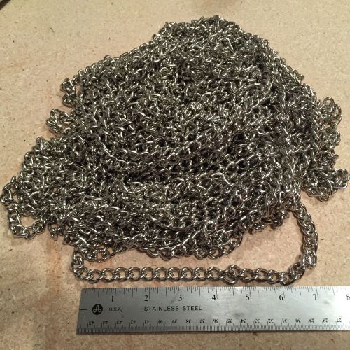 50&#039; Plus! Nickel Plate Steel Chain 1/2&#034; links for making Key chains or ? NR!