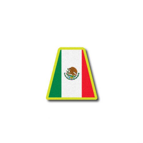 FIREFIGHTER HELMET TETS  TETRAHEDRONS FIRE HELMET STICKER - Mexican Flag