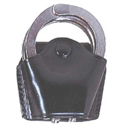 Stallion OTCC-3 Black High-Gloss Leather Open-Top Quick Release Handcuff Holder