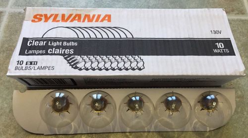 Sylvania s11 (pack of 5) clear light bulb 10s11n/cl 10w 130v 16919 for sale