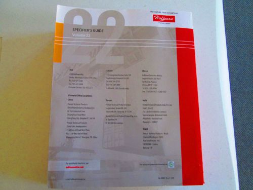 &#034;Hoffman Electrical Enclosures&#034;  2009 Specifier&#039;s Guide / Catalog / 1400+ Pages