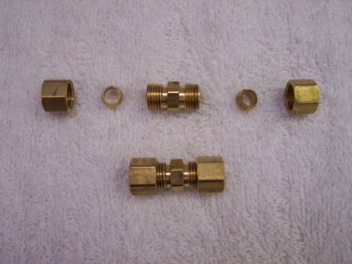 Brass Solderless Compression Union Fittngs 3/8&#034;