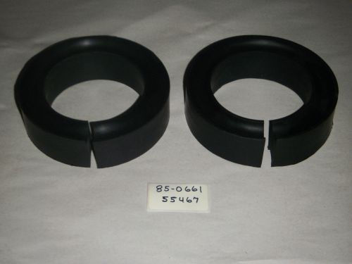 1 PAIR SPLIT RUBBER PIPE HANGER GROMMETS GASKETS BUMPERS 6&#034; OD, 4&#034; ID,1.50&#034; HIGH