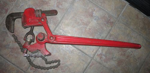 Ridgid super four (4) compound leverage pipe wrench with chain for sale