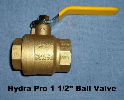 1 1/2&#034;  Inch  Brass Ball Valves  250 PSI, 600 CWP, 150 SWP  (New) Quantity 1