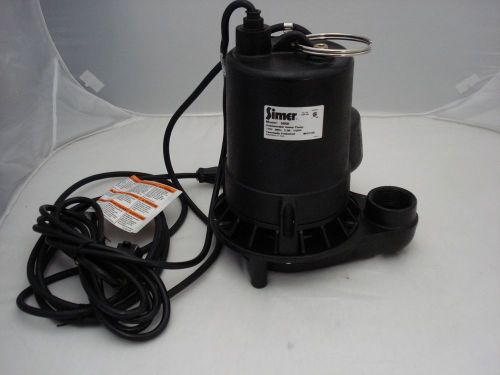 Simer 1/2 HP Cast Iron Sump Pump 4800 GPH 80 GPM Float Switch Water PSC Motor