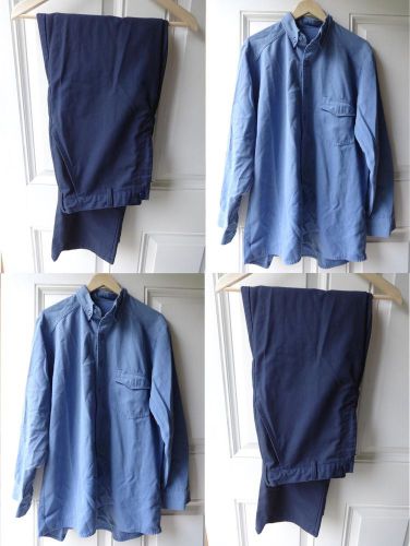 Men&#039;s lc 12 oberon electric arc flash clothing shirt pants medium 8.5 12.3 navy for sale