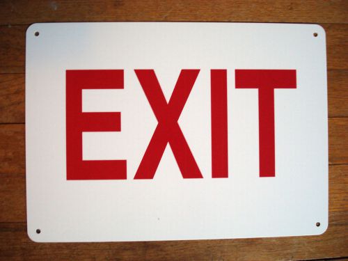 EXIT - Safety Sign - 14 x 10 inches - 4-hole punched