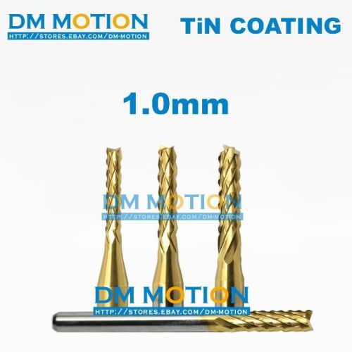 10pcs tin coating pcb cutters engraving cnc router bits 1.0mm free shipping for sale