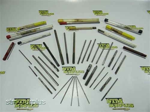 Lot of 42 hss straight shank reamers 3/32&#034; to .405&#034; yankee l&amp;i for sale
