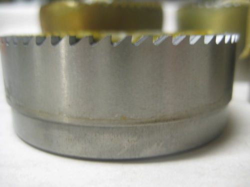 High speed steel cutting hole saws. lot of 4 in same  size.  2-3/8&#034;- 2.375&#034; for sale